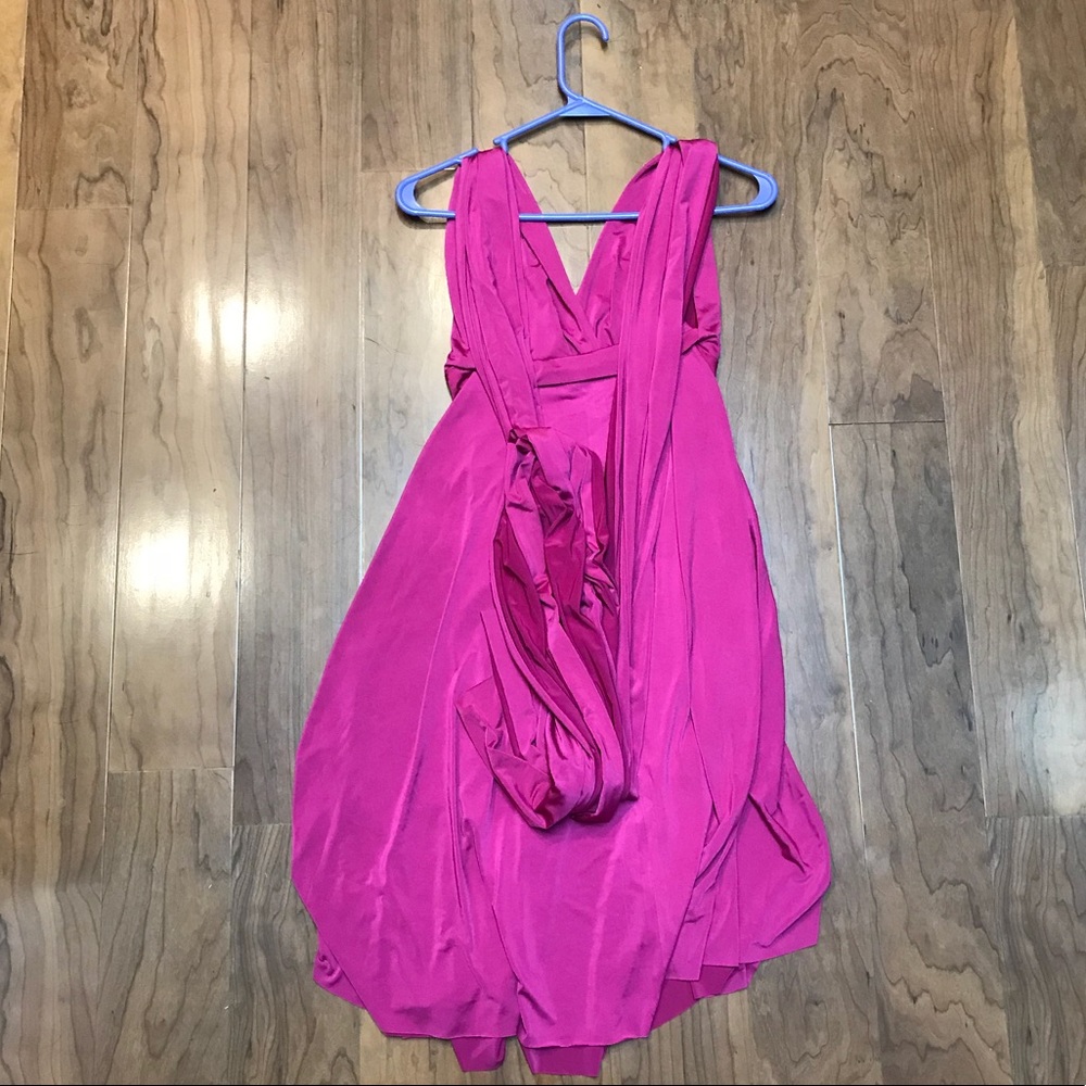 Dessy Twist Wrap Dress: Short  (XS) - Picture 4 of 6